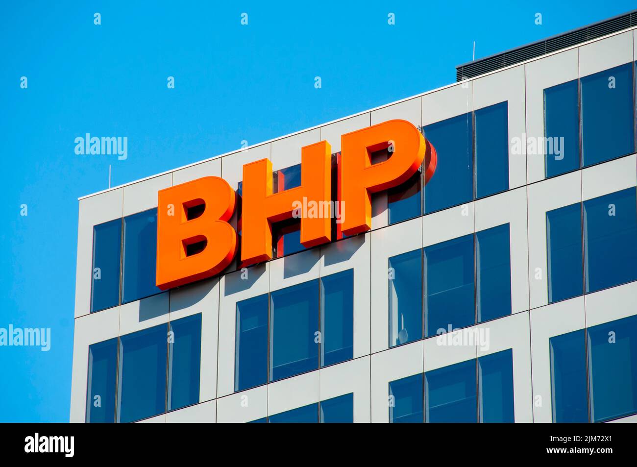 Adelaide, Australia - May 1, 2022: BHP Mining offices Stock Photo