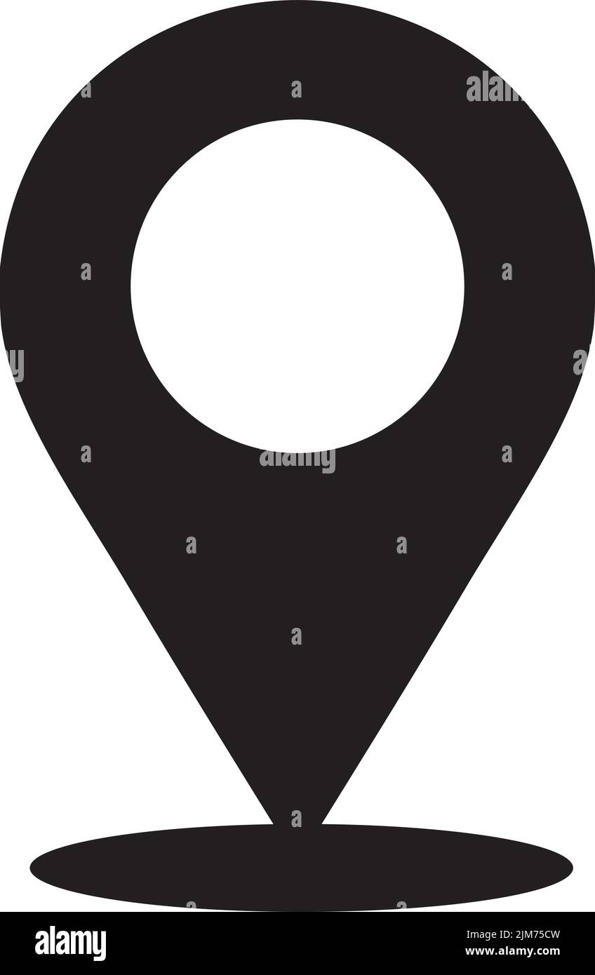 A vector of GPS location symbol isolated in white background Stock