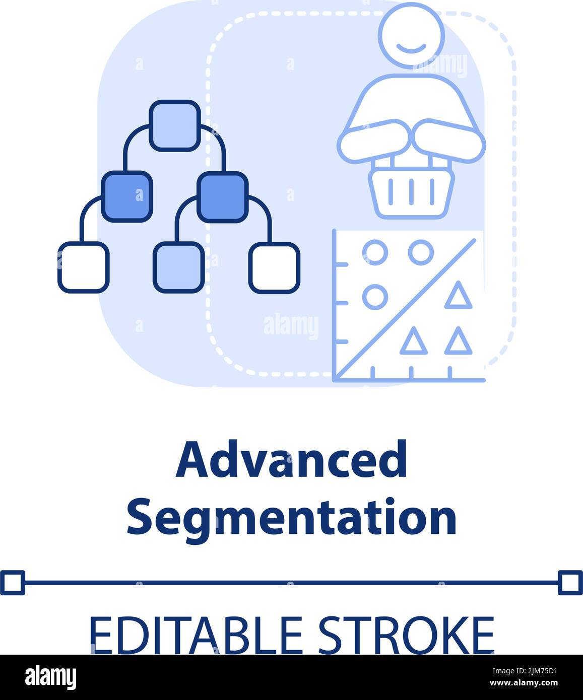 Advanced segmentation light blue concept icon Stock Vector Image & Art ...