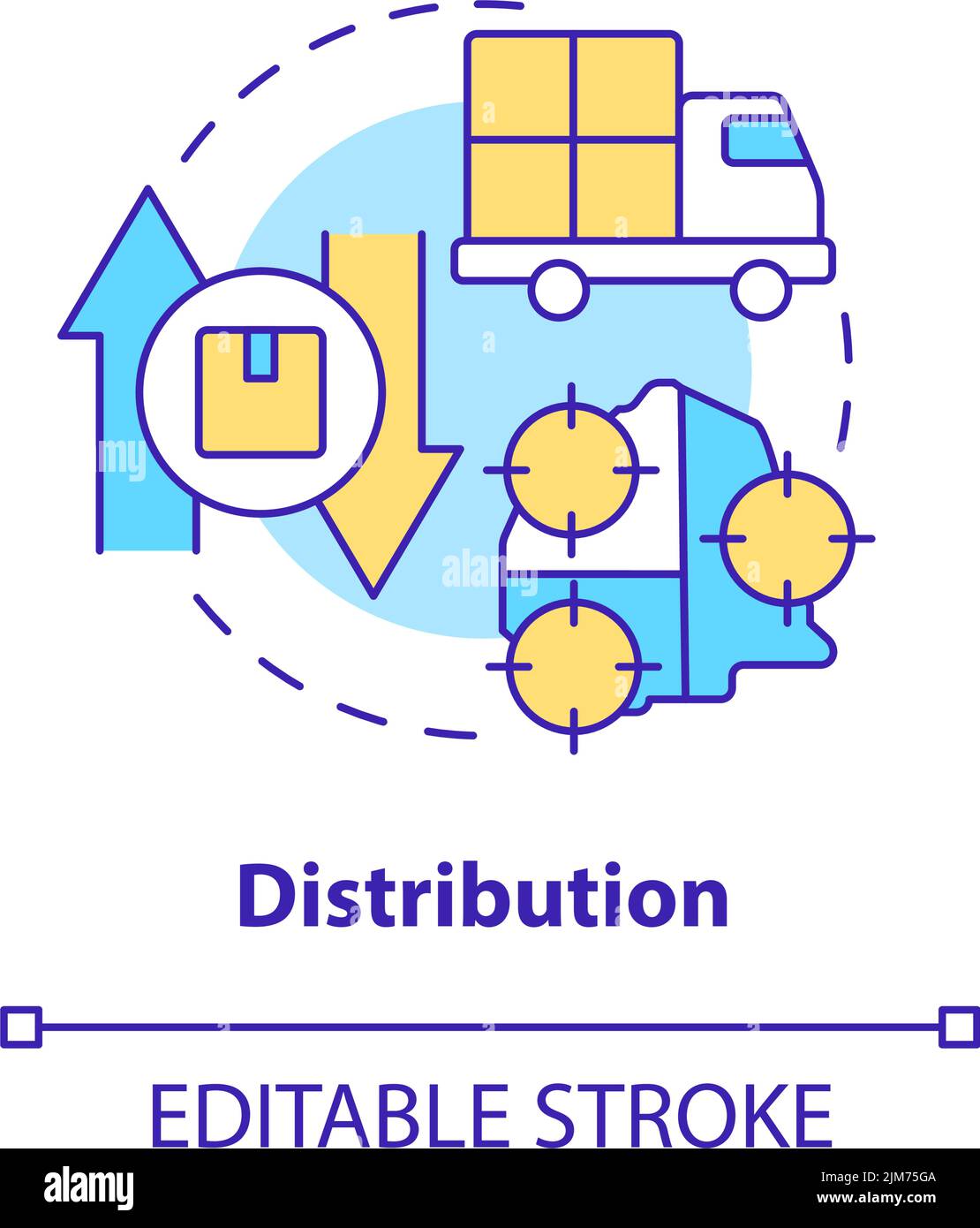 Distribution concept icon Stock Vector Image & Art - Alamy