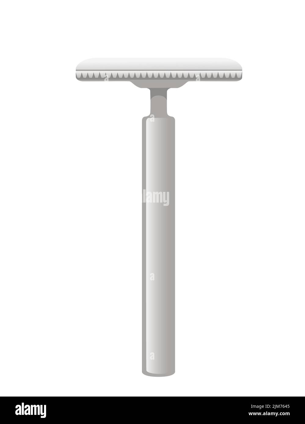 Classic razor with single blades vector illustration isolated on white ...