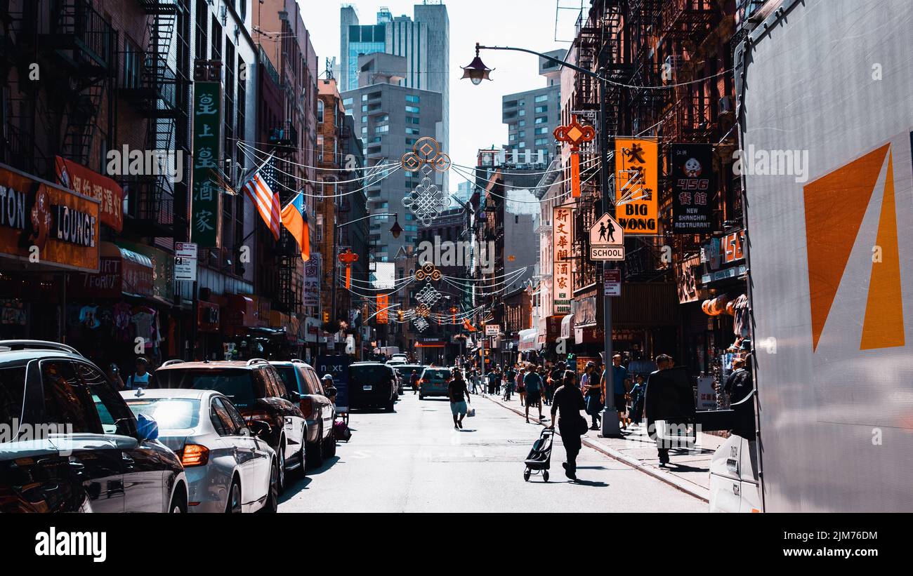 China Town street photography in New York City Stock Photo