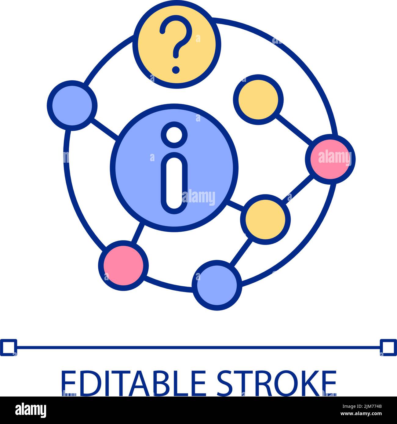 Access to global knowledge network RGB color icon Stock Vector Image