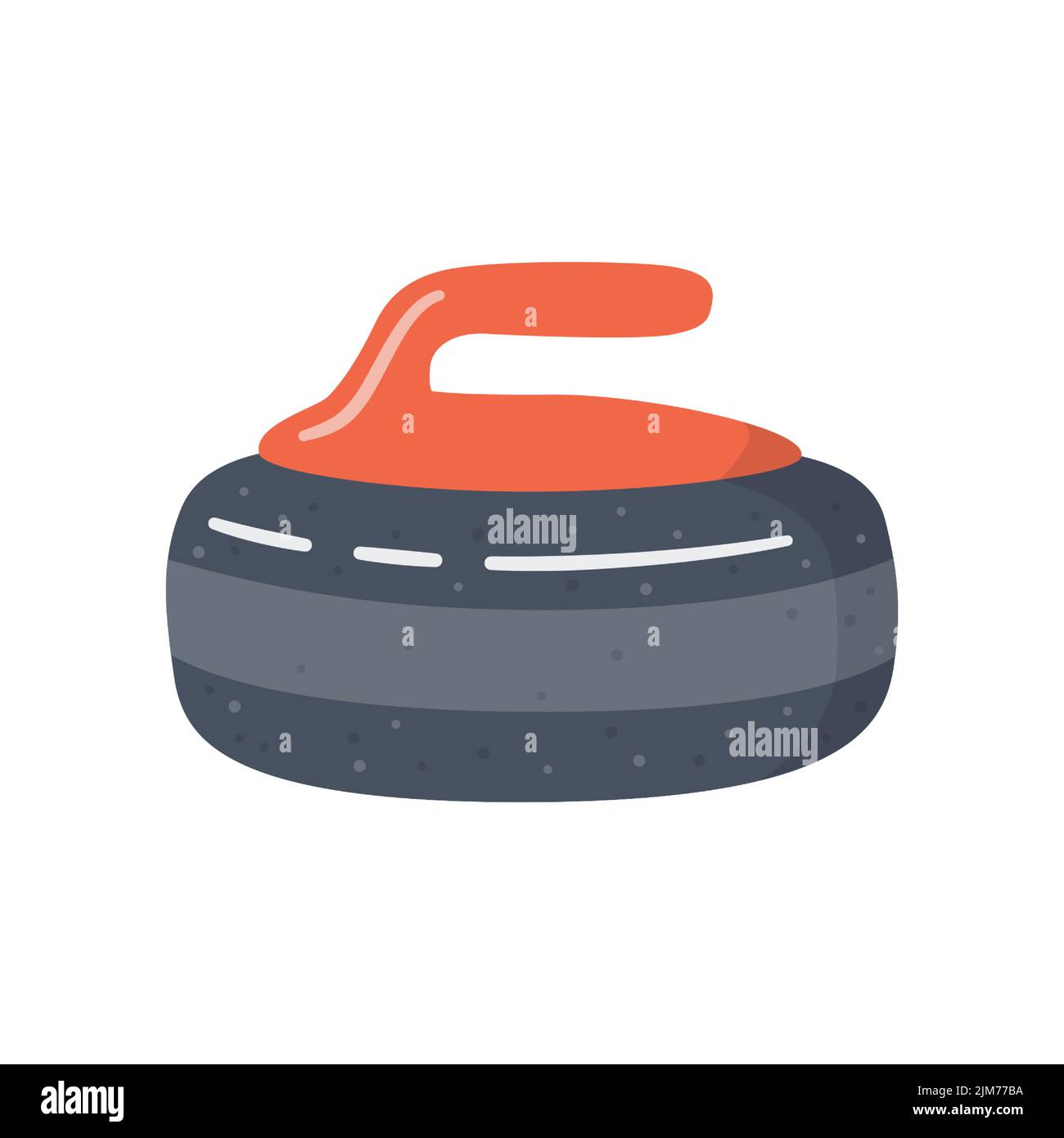 Curling stone. Curling sports game equipment. Vector illustration Stock