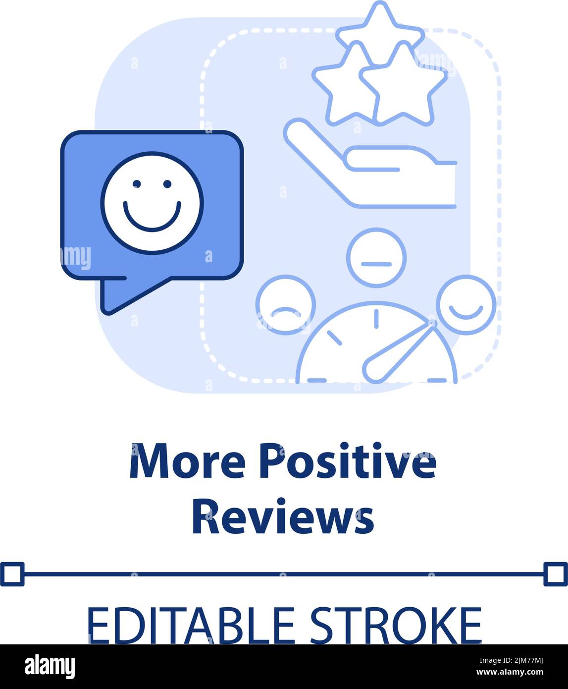 More Positive Reviews Light Blue Concept Icon Stock Vector Image And Art