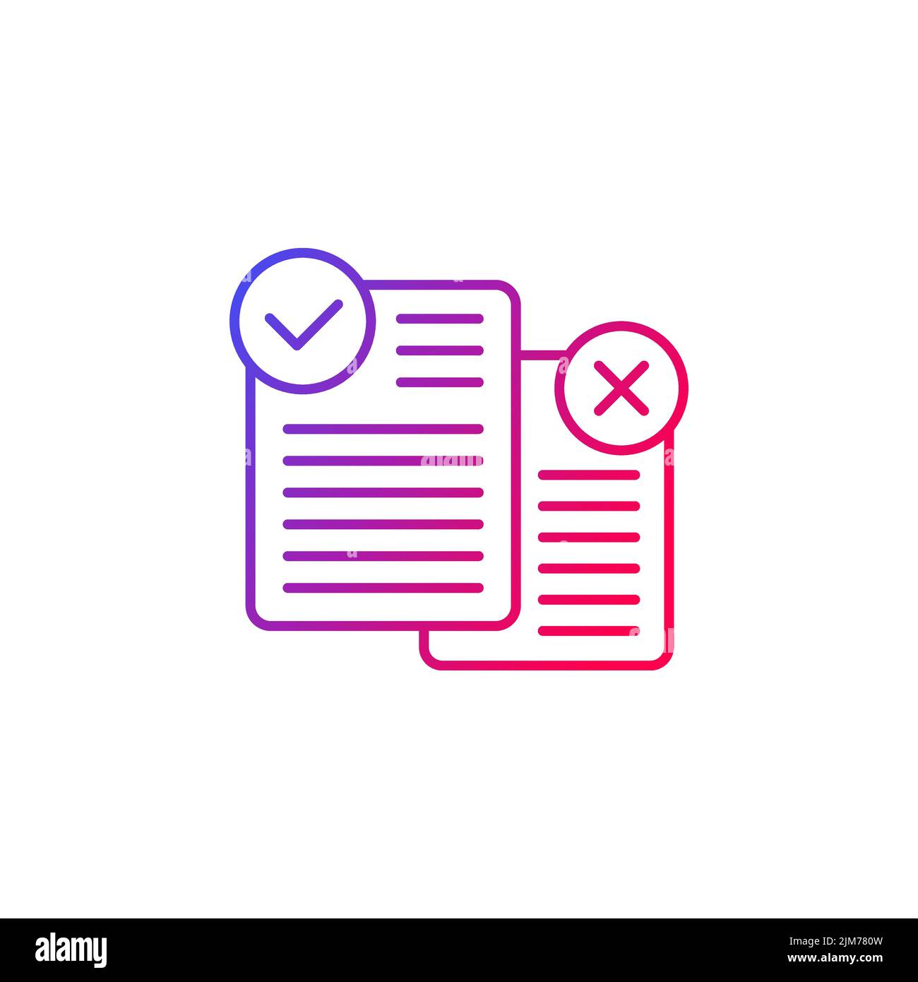 Pros And Cons Icon, Line Design Stock Vector Image & Art - Alamy