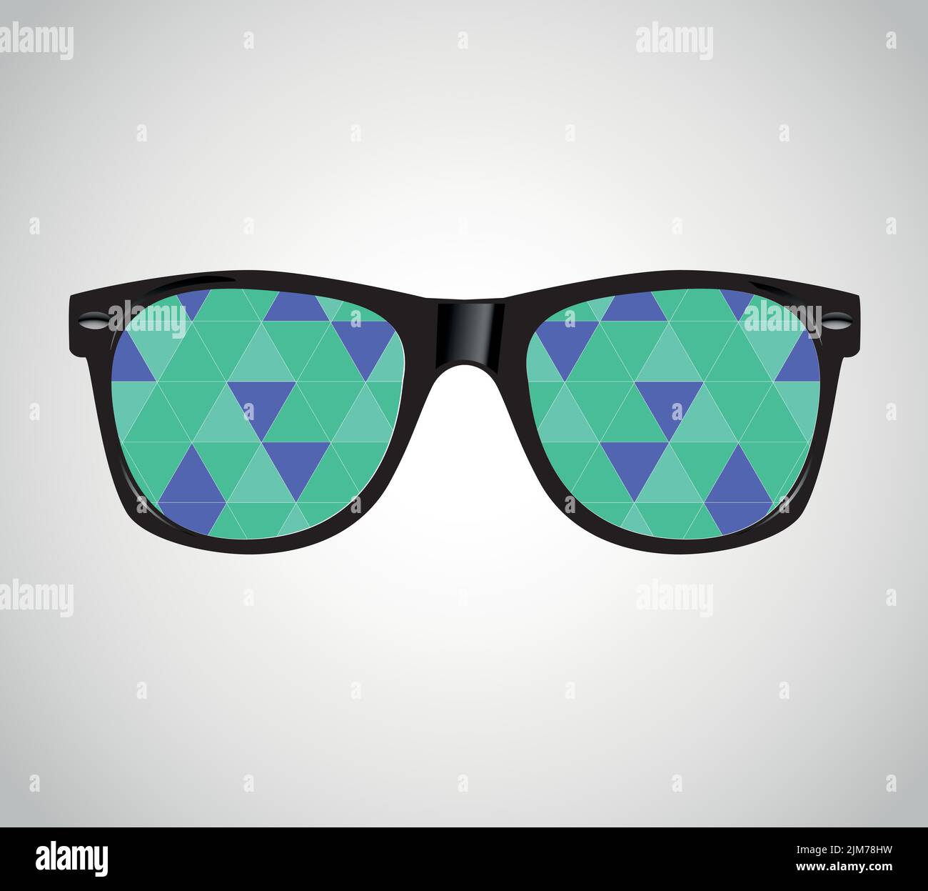 Sunglasses with Polygons Abstract Geometric Triangles Vector Illustration Stock Vector