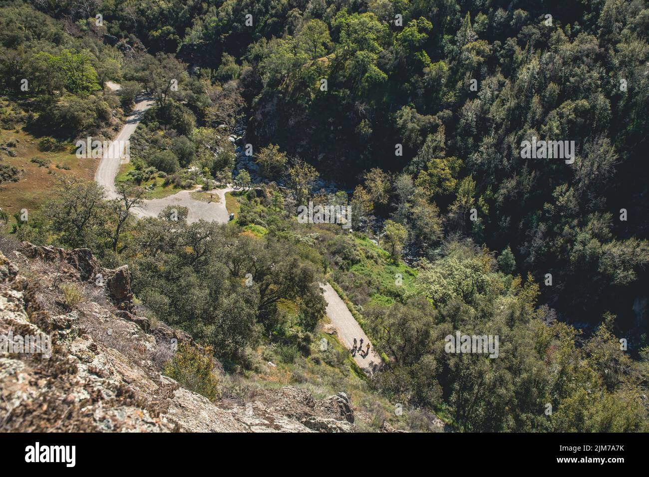 Aerial view mountain trails hikers hi-res stock photography and images ...