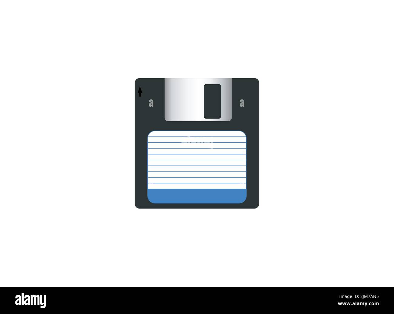 Floppy disk diskette, or FDD, a concept of memory and saving and storing files and information Stock Vector