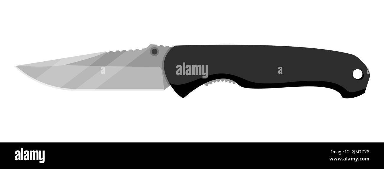 Jackknife icon. Isolated knife symbol. Vector illustration. Jackknife logo design. Stock Vector