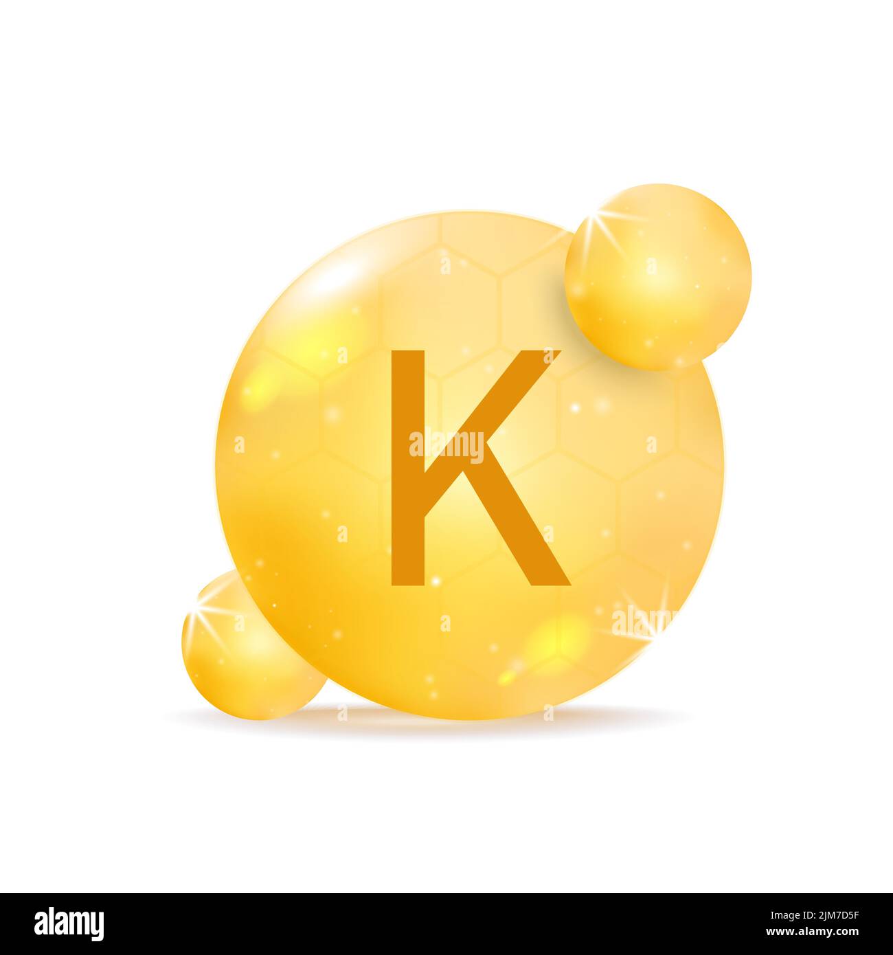 Vitamin K1 golden icon. Capsule with vitamin drops Stock Vector Image
