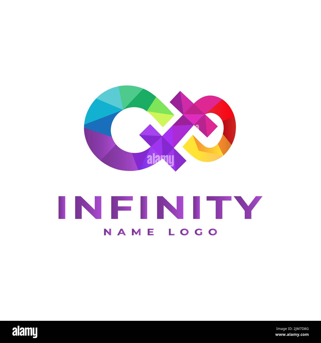 Infinity letter H technology design logo, template, symbol, vector icon Stock Vector