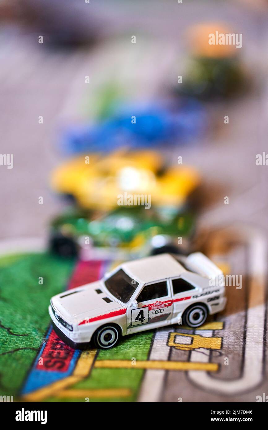 Toy model car Hot Wheels on a play road Stock Photo Alamy