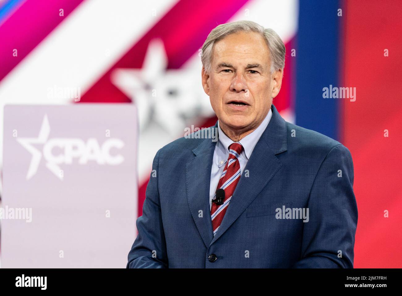 Dallas, TX August 4, 2022 Governor of Texas Greg Abbott speaks
