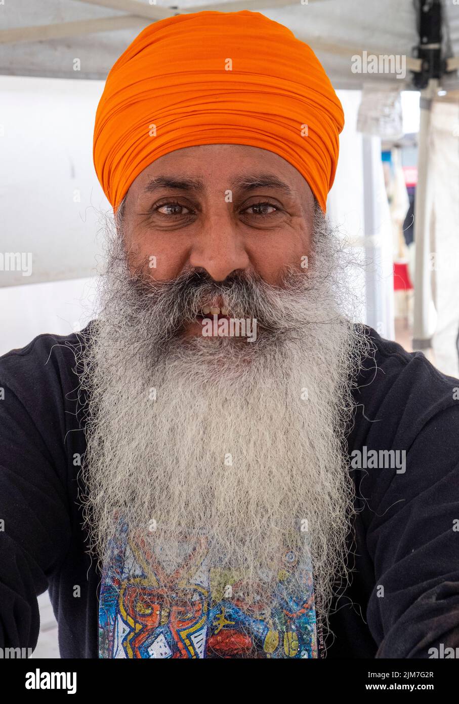 John Arkan, a member of the Sikh Australian community of Coffs Harbour, Northern Rivers area of New South Wales Stock Photo