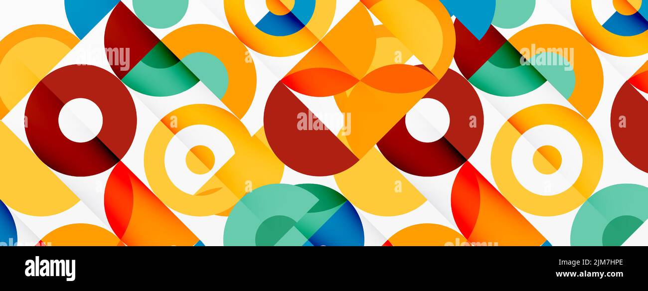 Clean minimal circle background. Colorful template for wallpaper ...