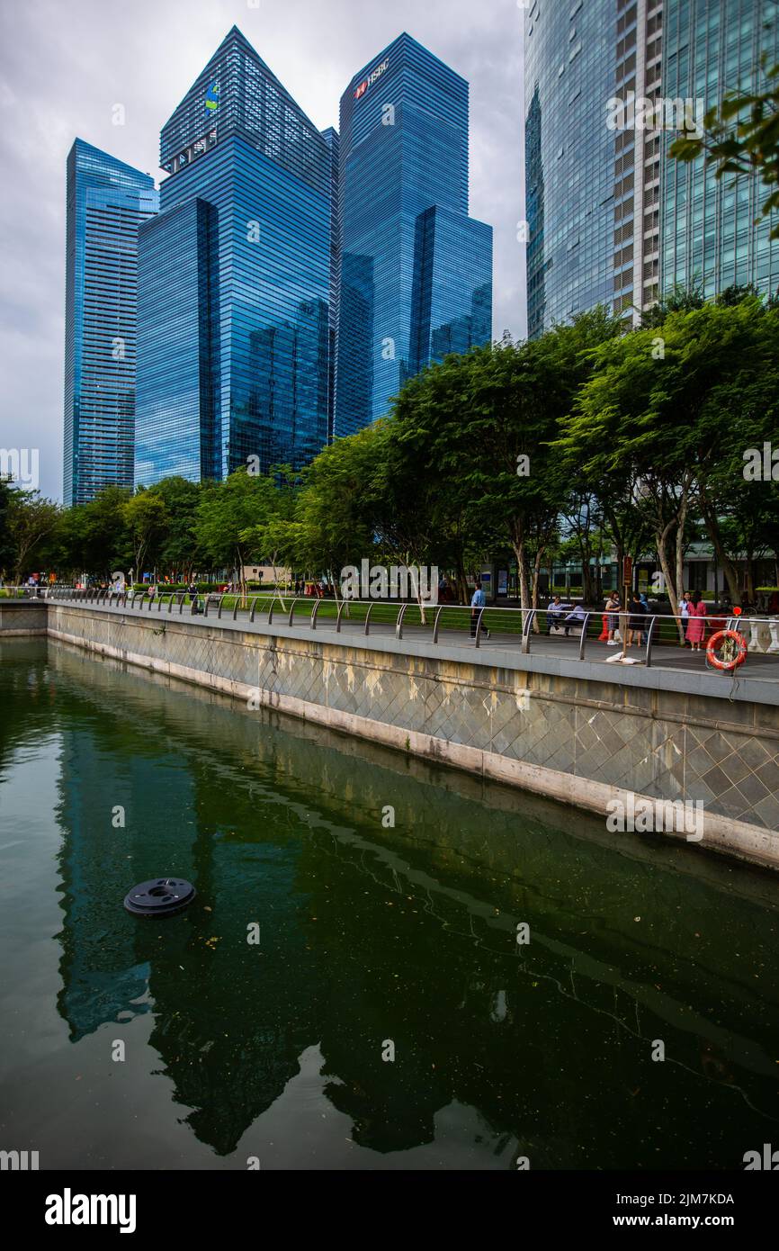 Singapore is a clean and safe city state, visitors can roam around the streets feely without worry for personal safety. 2022. Stock Photo