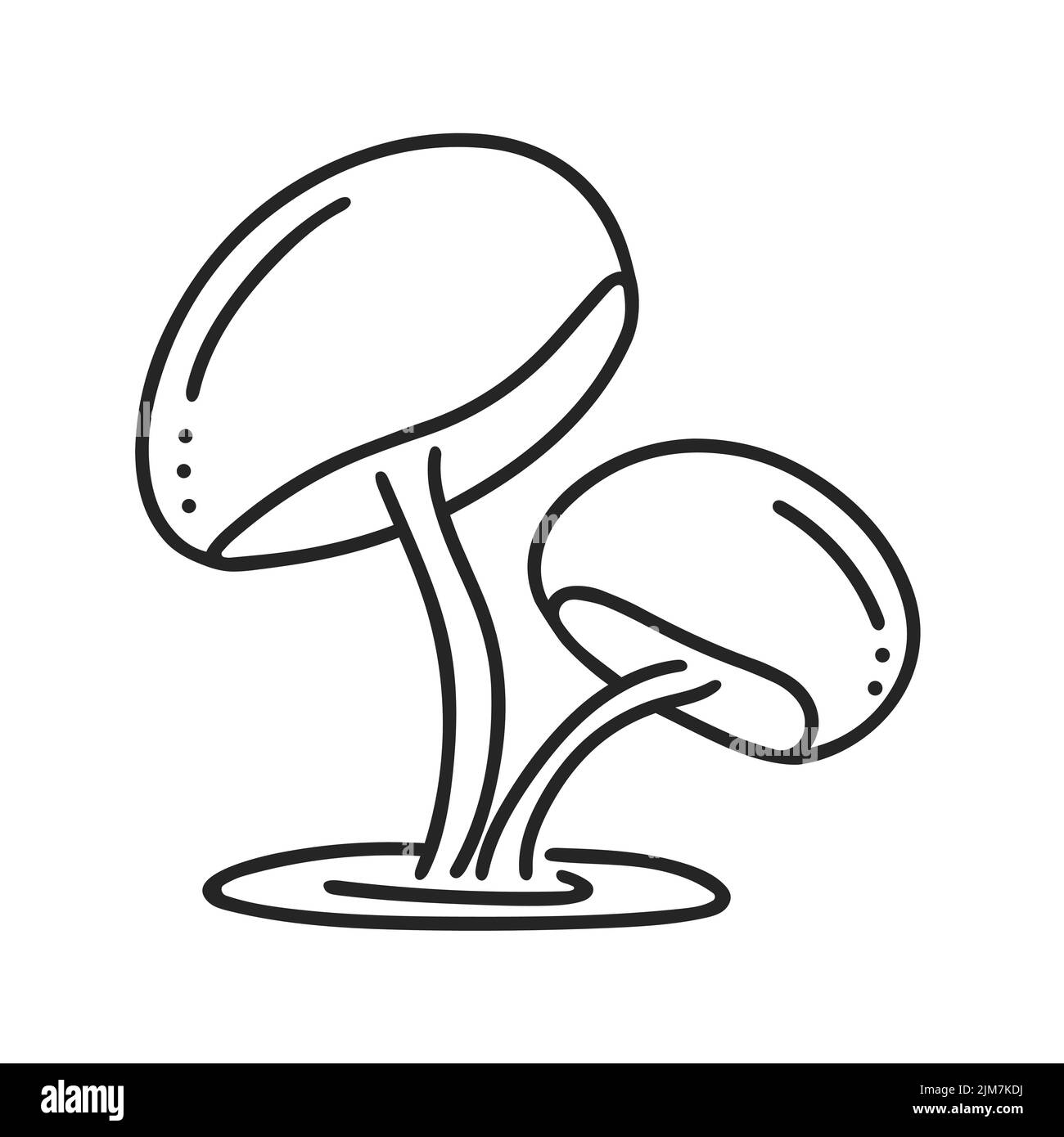 Mushrooms doodle illustration Stock Vector