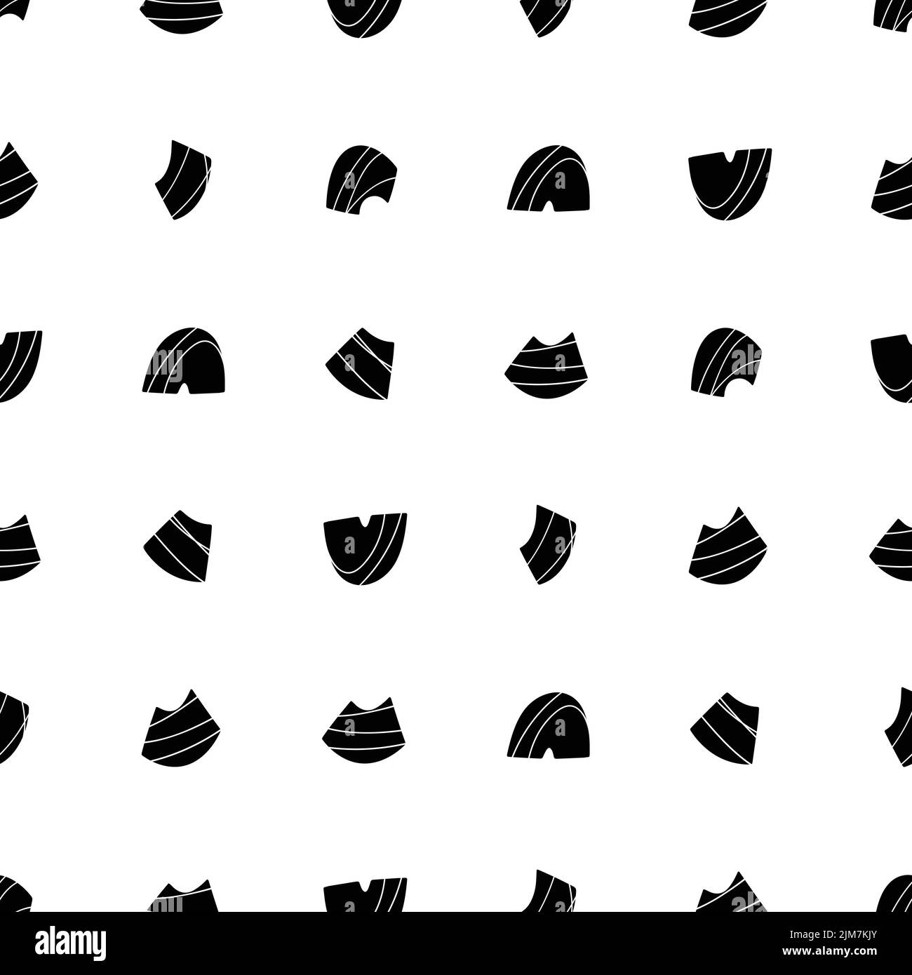 Vector geometric seamless pattern. Repeating abstract black and white ...