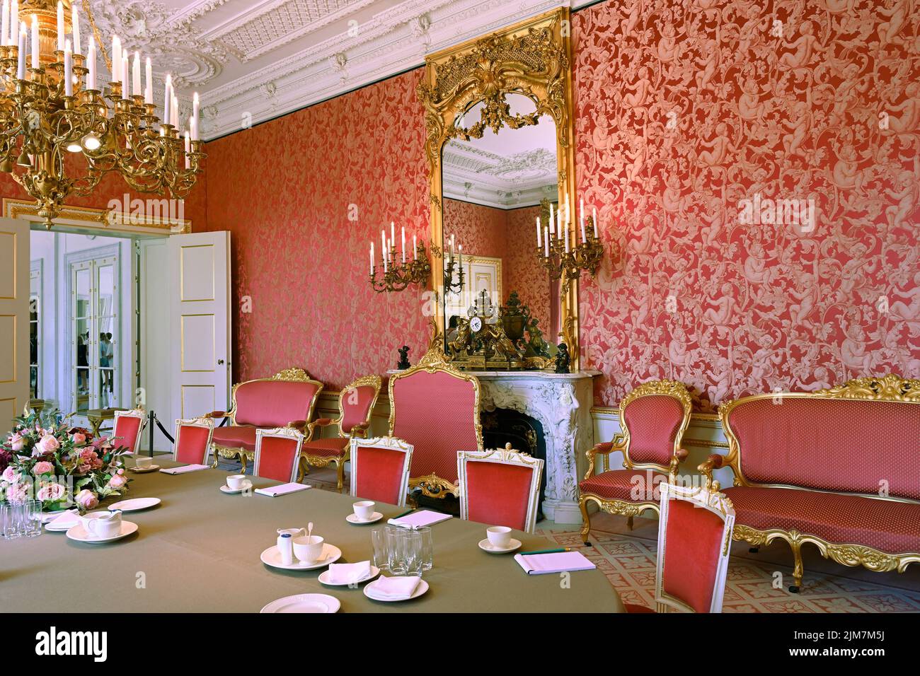 den haag, netherlands - 2022-07-23:  the putti room (puttizaal) in the royal palace noordeinde  --  [credit: joachim affeldt - larger format available Stock Photo
