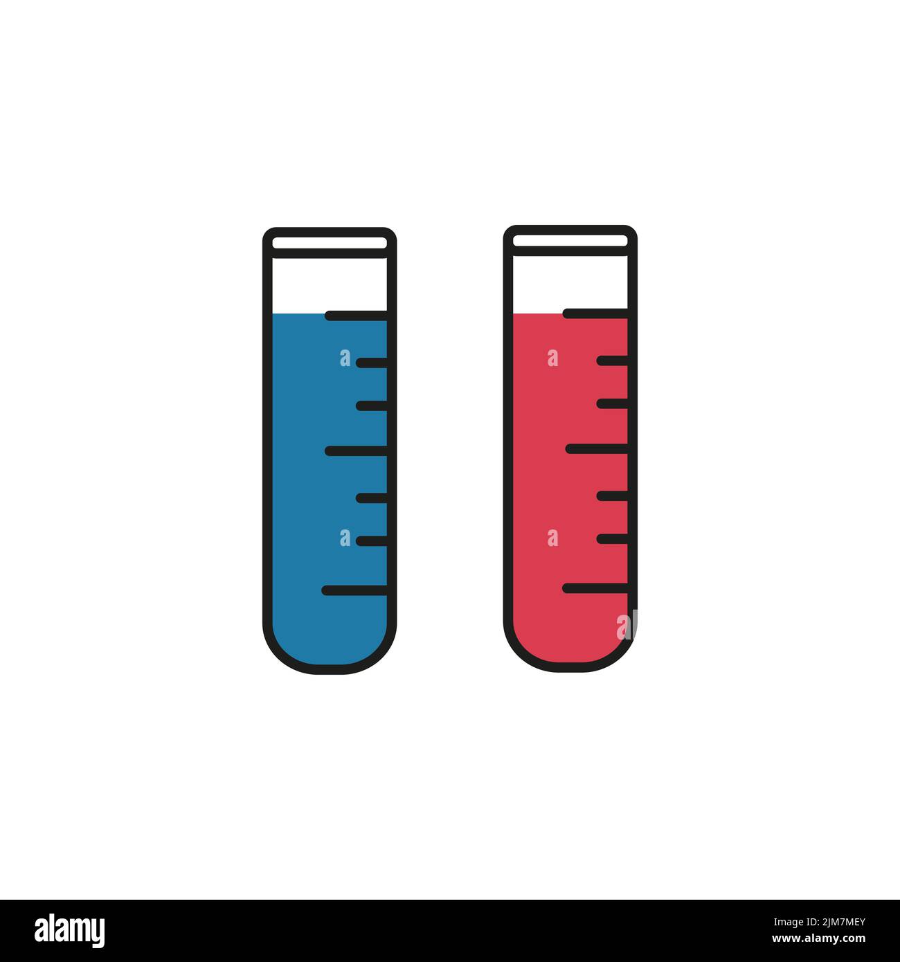 Test tubes with liquid line icon vector Stock Vector Image & Art - Alamy