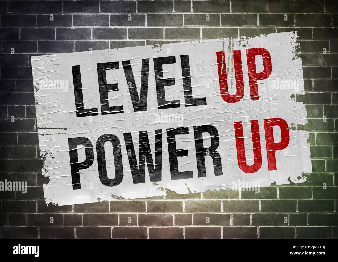 Level Up - Power Up Stock Photo