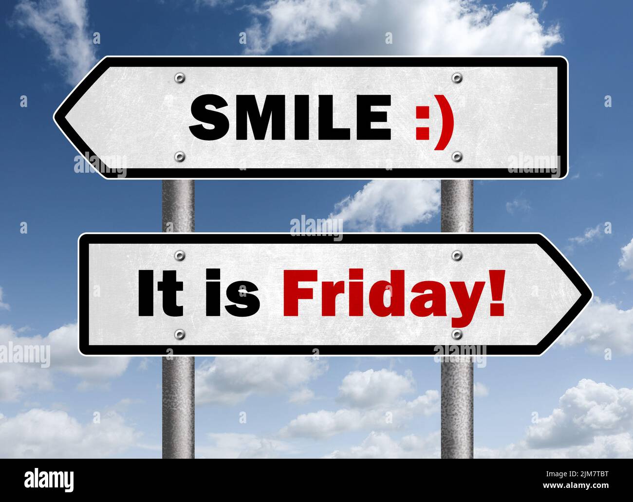Smile because it is Friday Stock Photo