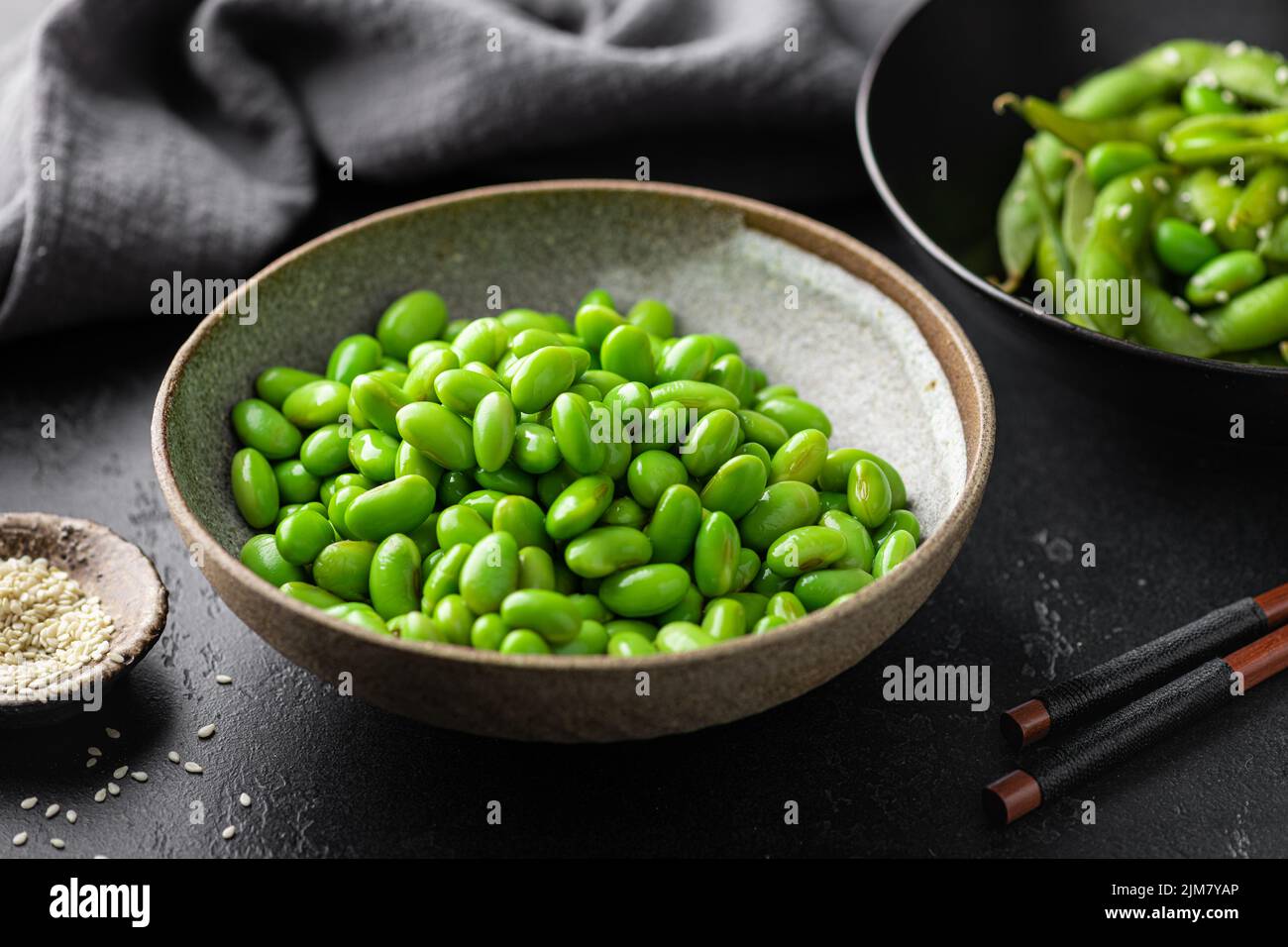 steamed edamame beans Stock Photo Alamy