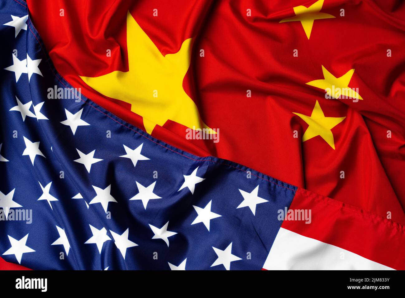American and Chinese flags, diplomatic crisis concept Stock Photo Alamy