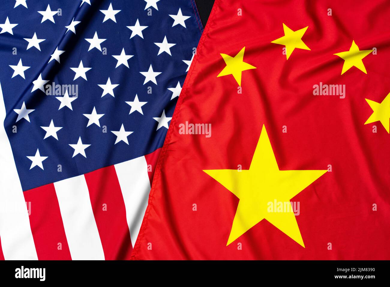 American and Chinese flags, diplomatic crisis concept Stock Photo Alamy