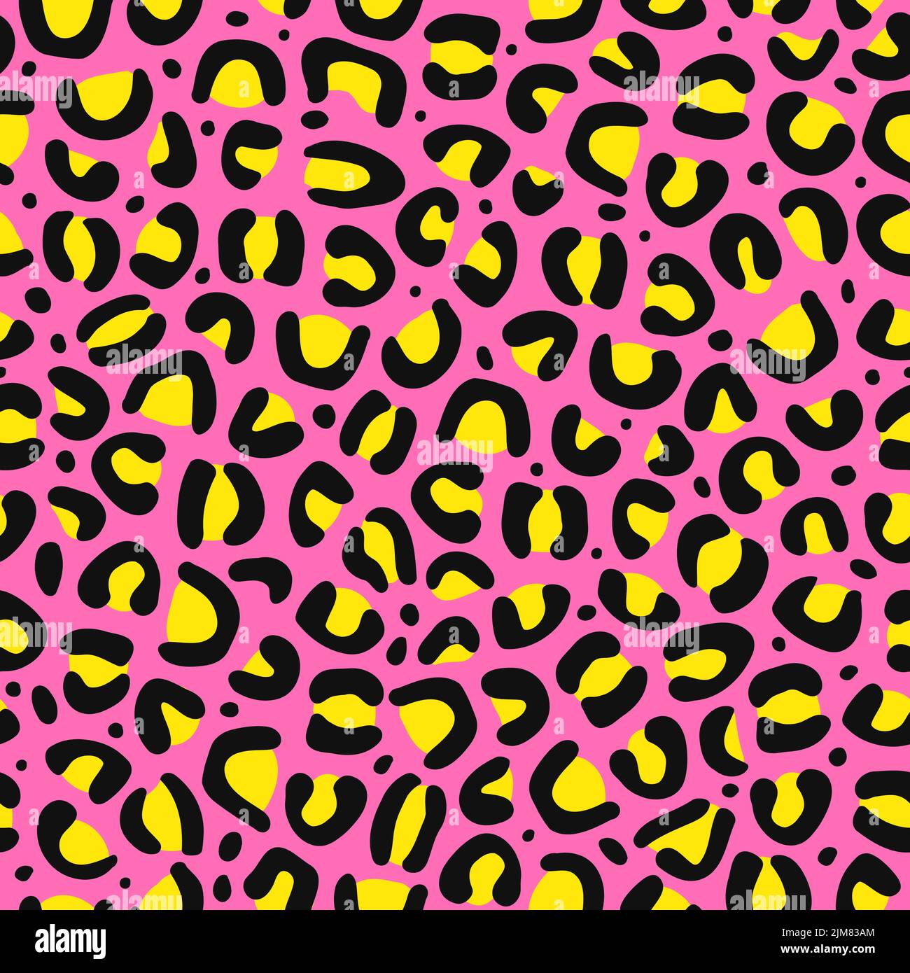 Leopard pink skin seamless pattern art.Vector style cartoon illustration design wallpaper.Leopard,jaguar pink skin fur,90s fashion seamless pattern background concept Stock Vector