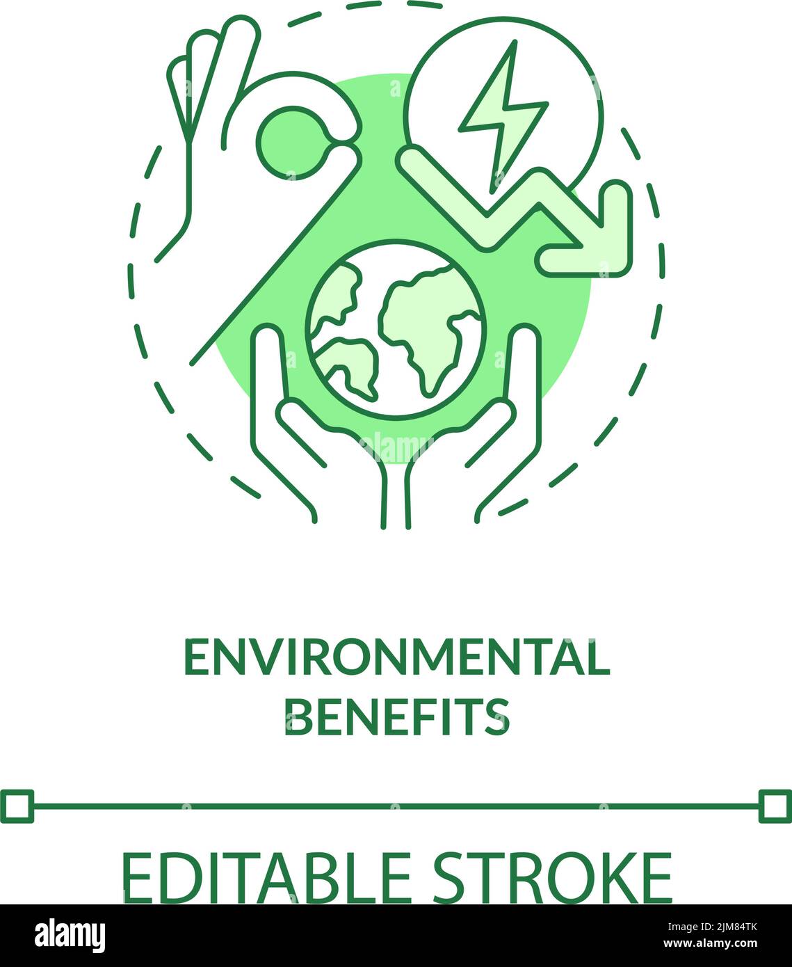 Environmental benefits green concept icon Stock Vector Image & Art - Alamy