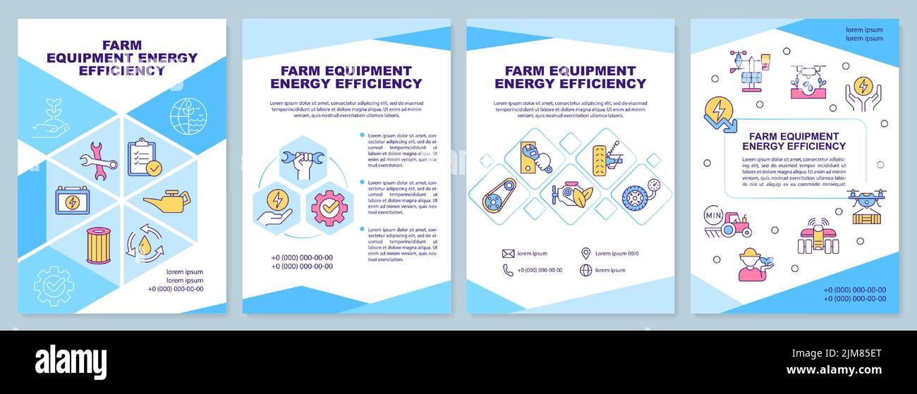 Farm equipment energy efficiency brochure template Stock Vector Image & Art Alamy