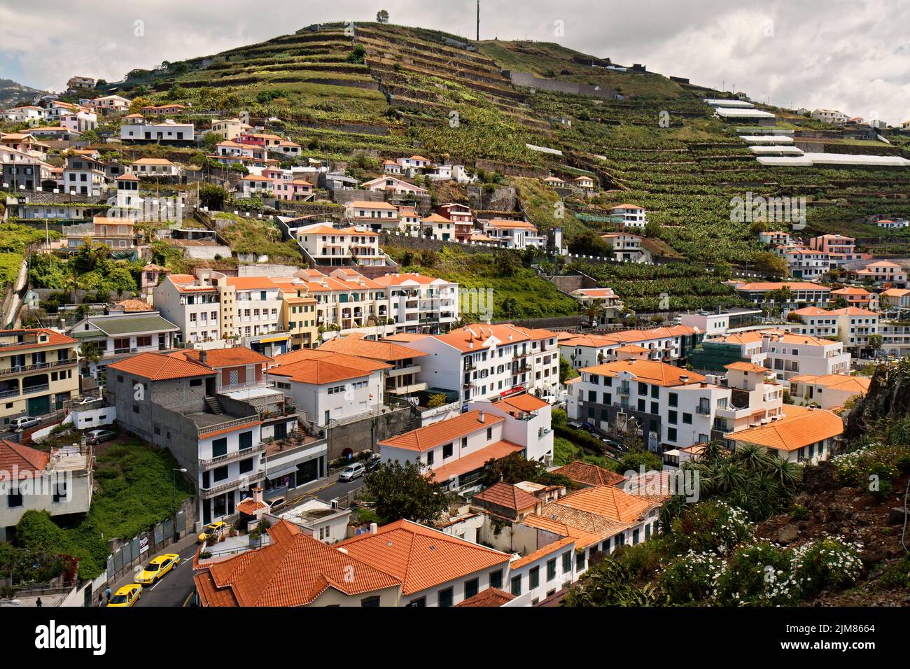 Madeira Portugal Camera De Lobos Hillside View Stock Photo