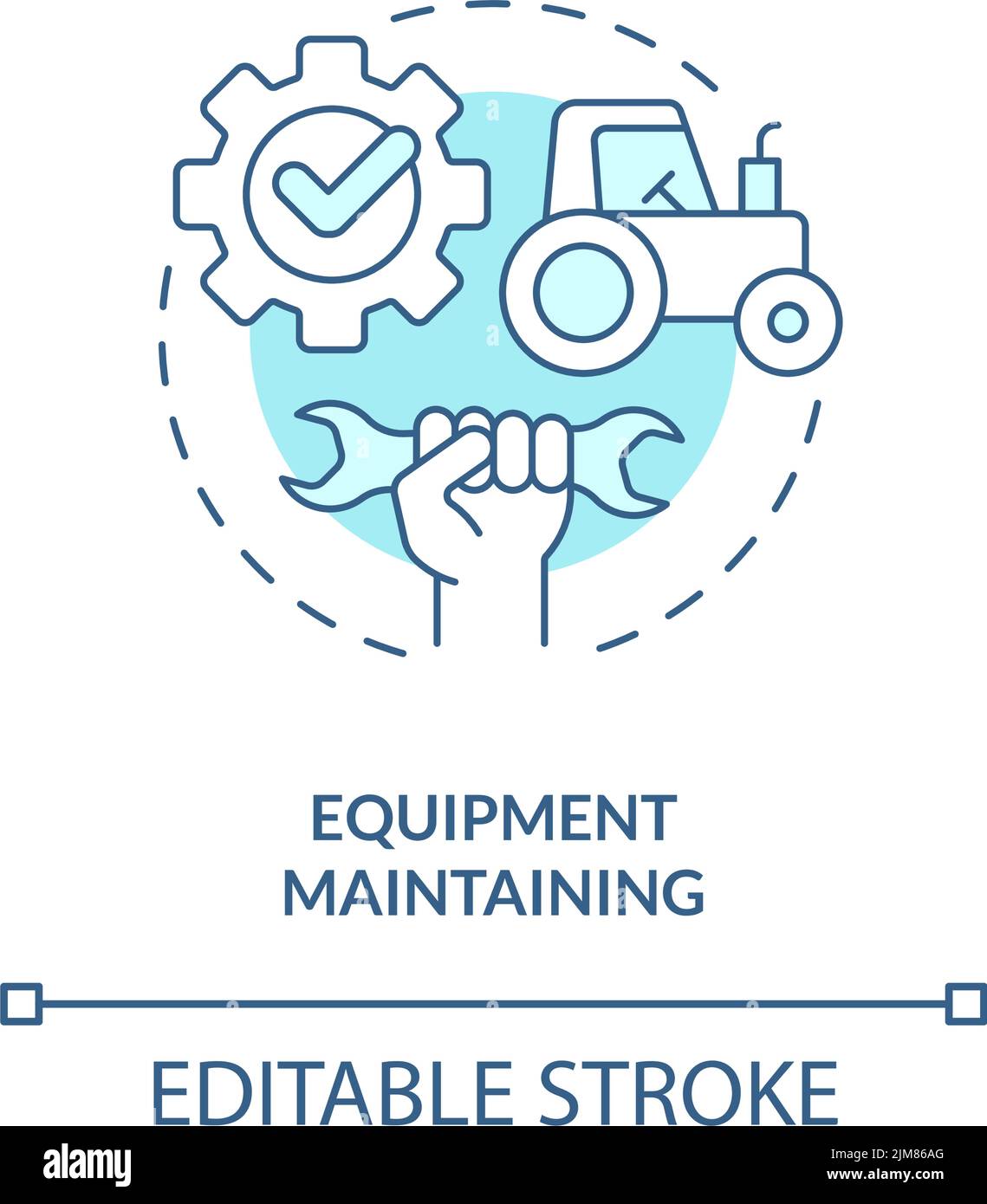 Equipment maintaining turquoise concept icon Stock Vector Image & Art ...
