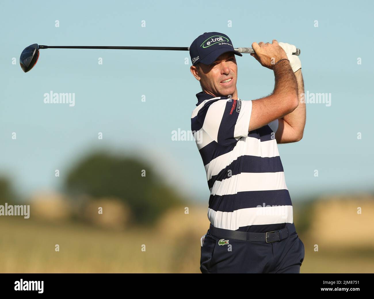 France’s Julien Guerrier during day two of the Cazoo Wales Open at the Celtic Manor Resort in Newport, Wales. Picture date: Friday August 5, 2022. Stock Photo
