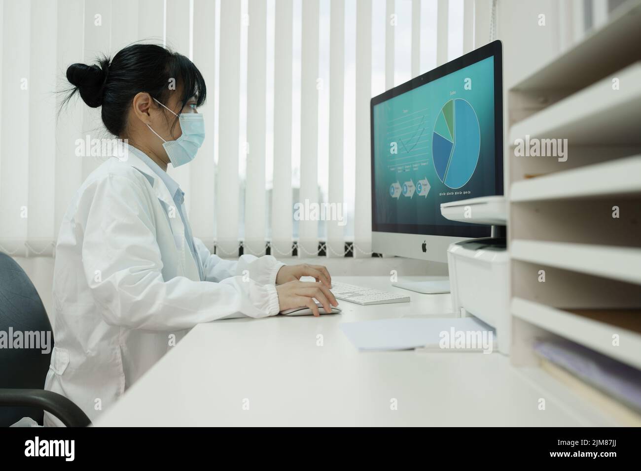Health care researchers working in life of medical science laboratory ...