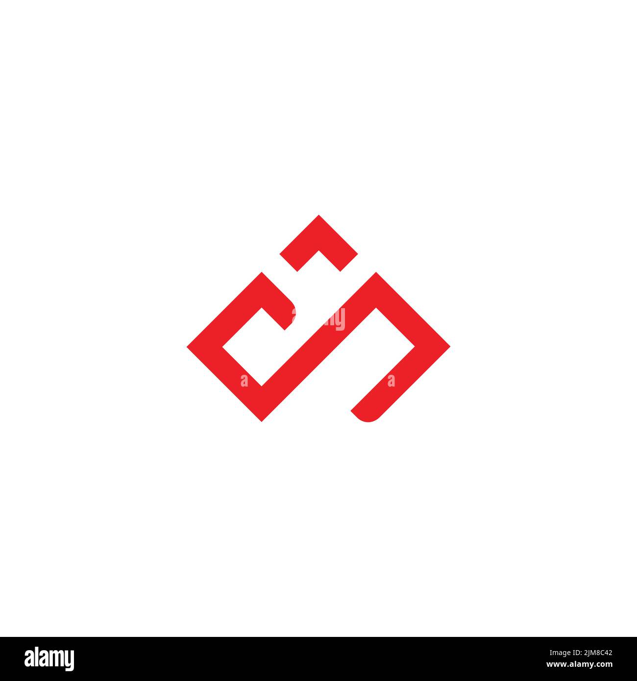 letter m abstract red arrow geometric simple logo vector Stock Vector ...