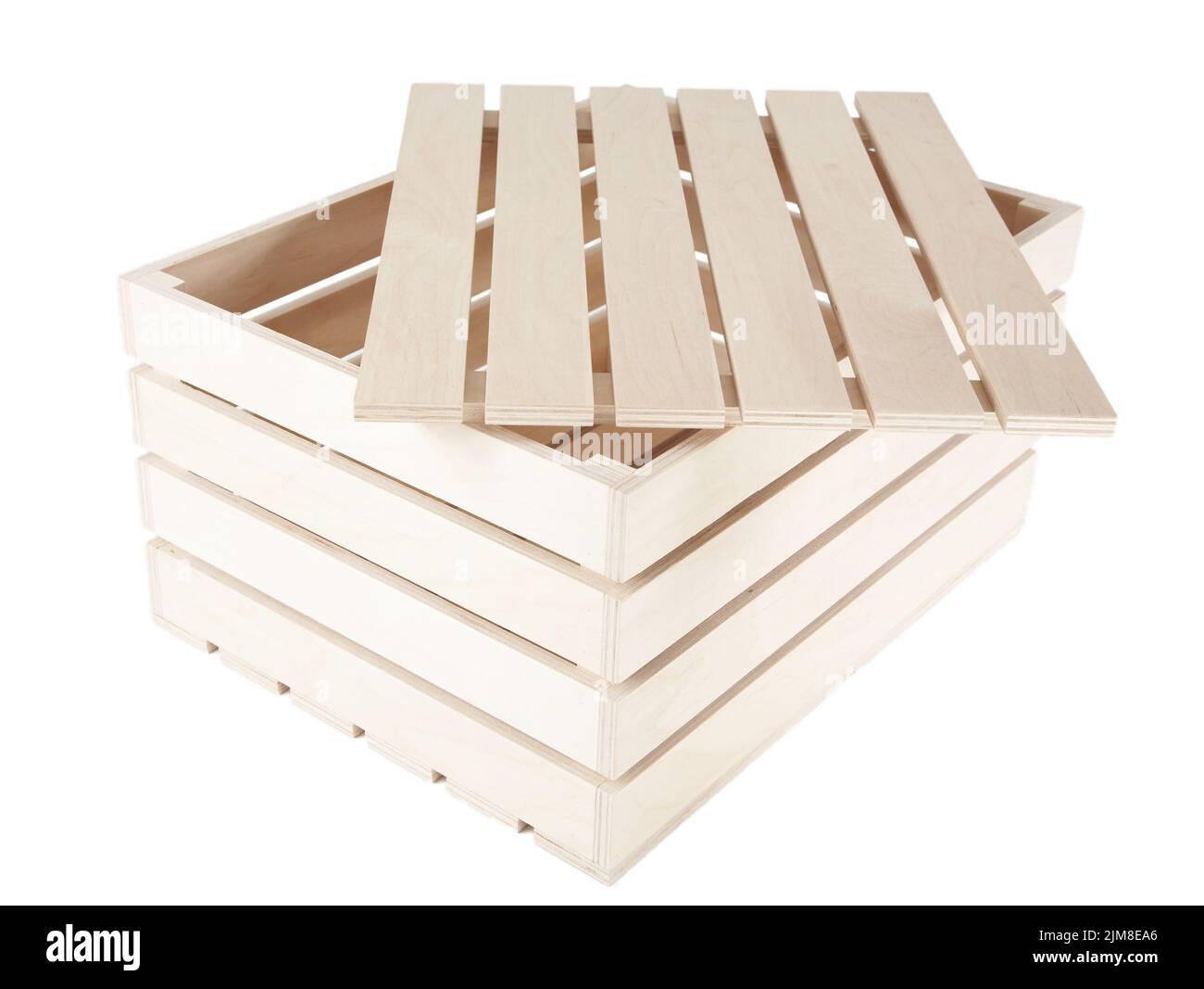 Box from plates isolated Stock Photo