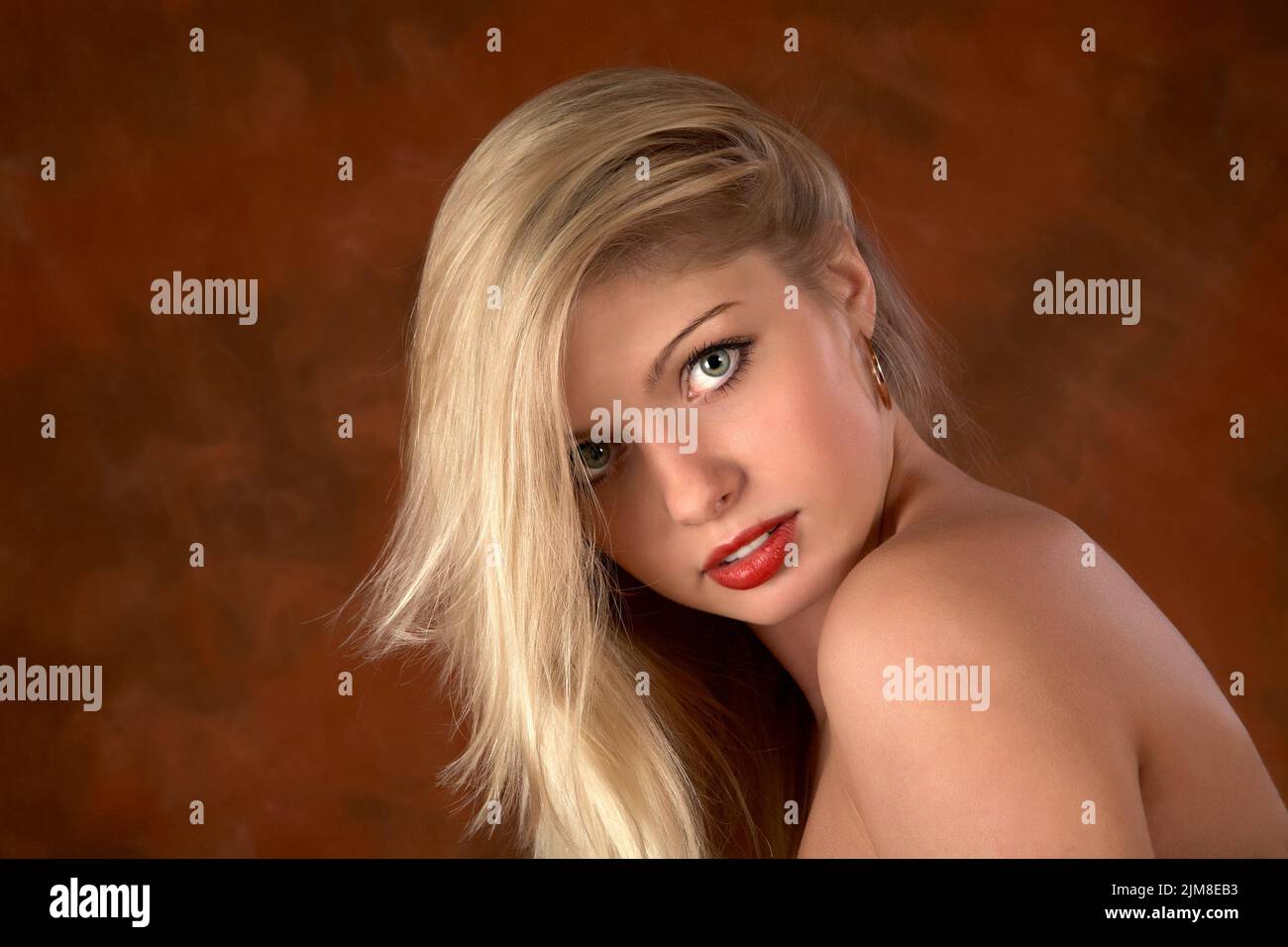 Portrait of the girl with white hair Stock Photo