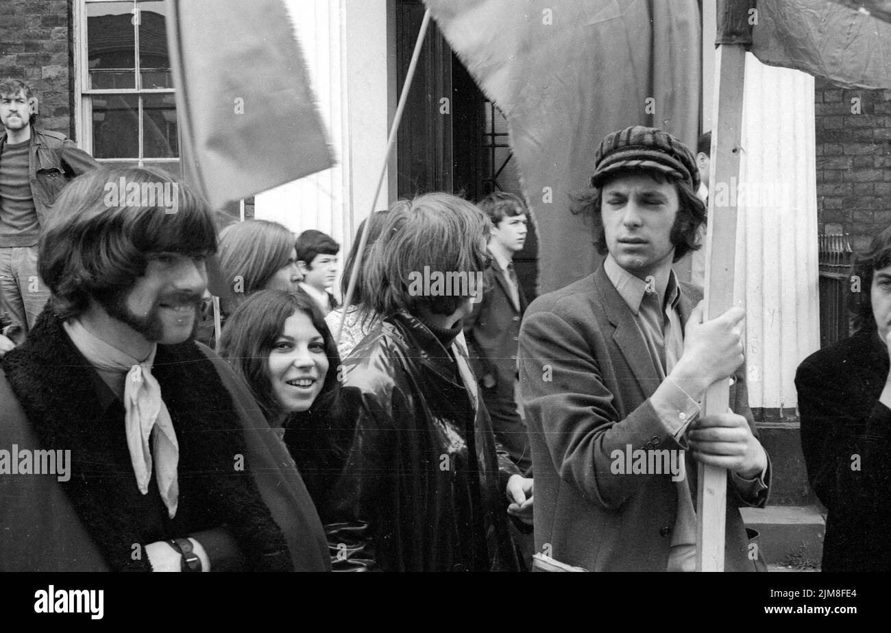 Demonstration march, Liverpool, UK. 1970 Stock Photo