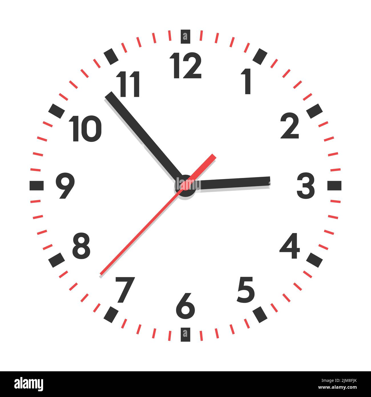 Clock icon illustration in flat style. Watch face vector illustration ...