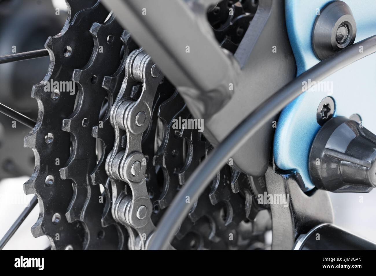 Detail view of bicycle gears and bicycle chain Stock Photo Alamy
