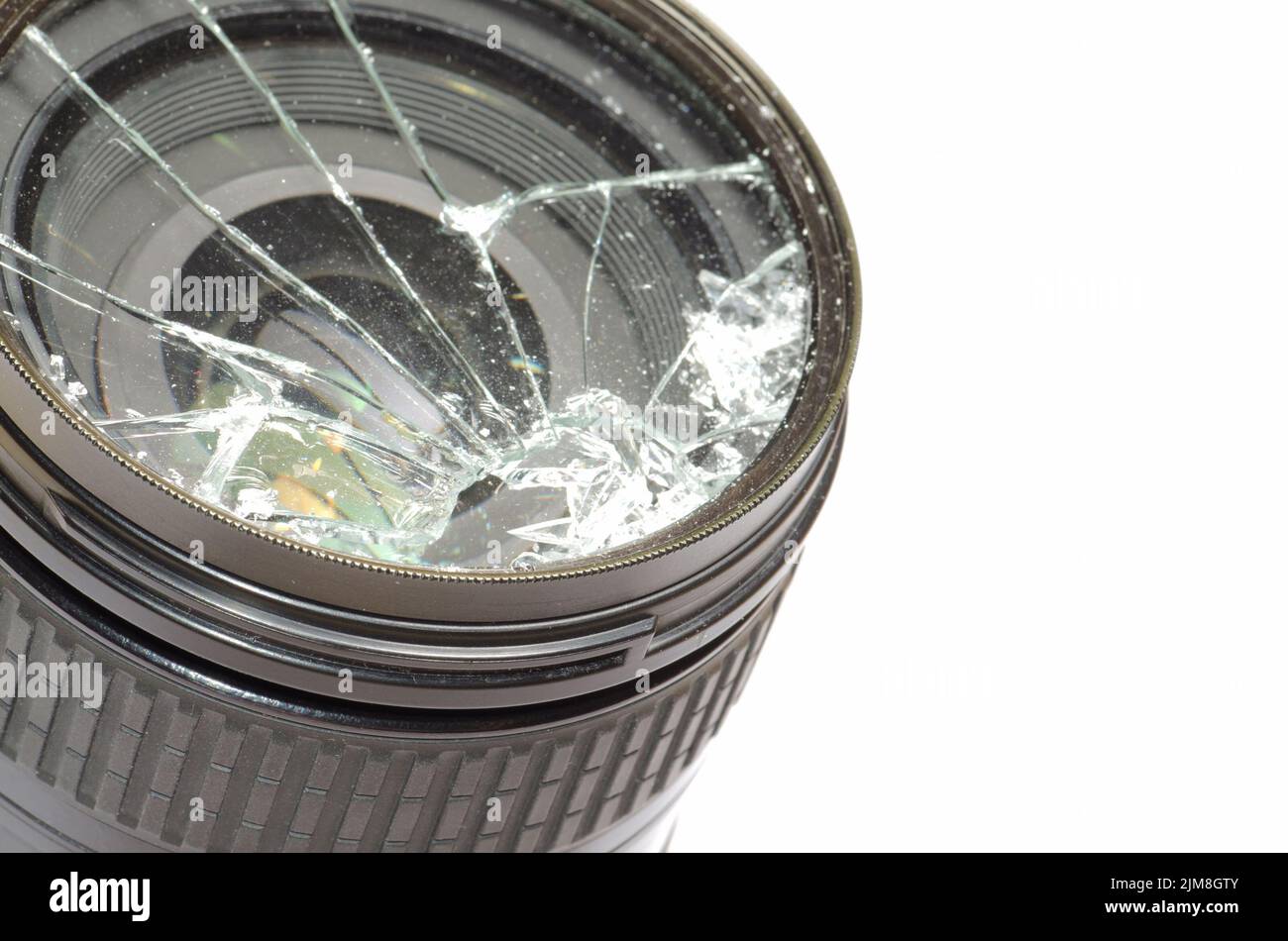 Broken DSLR camera lens Stock Photo Alamy