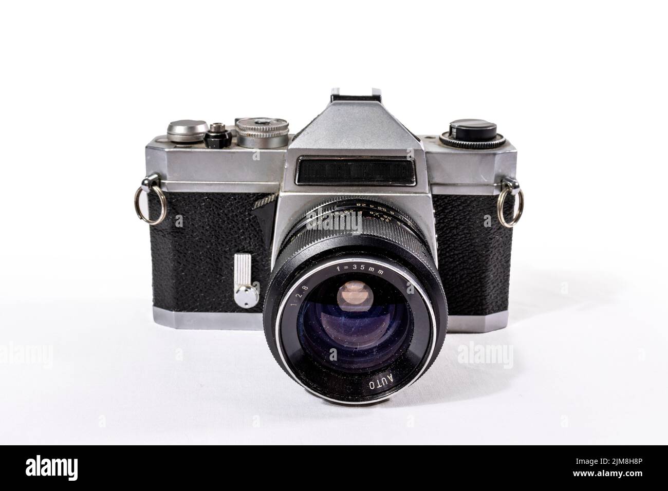 retro analog camera. point of view Stock Photo Alamy