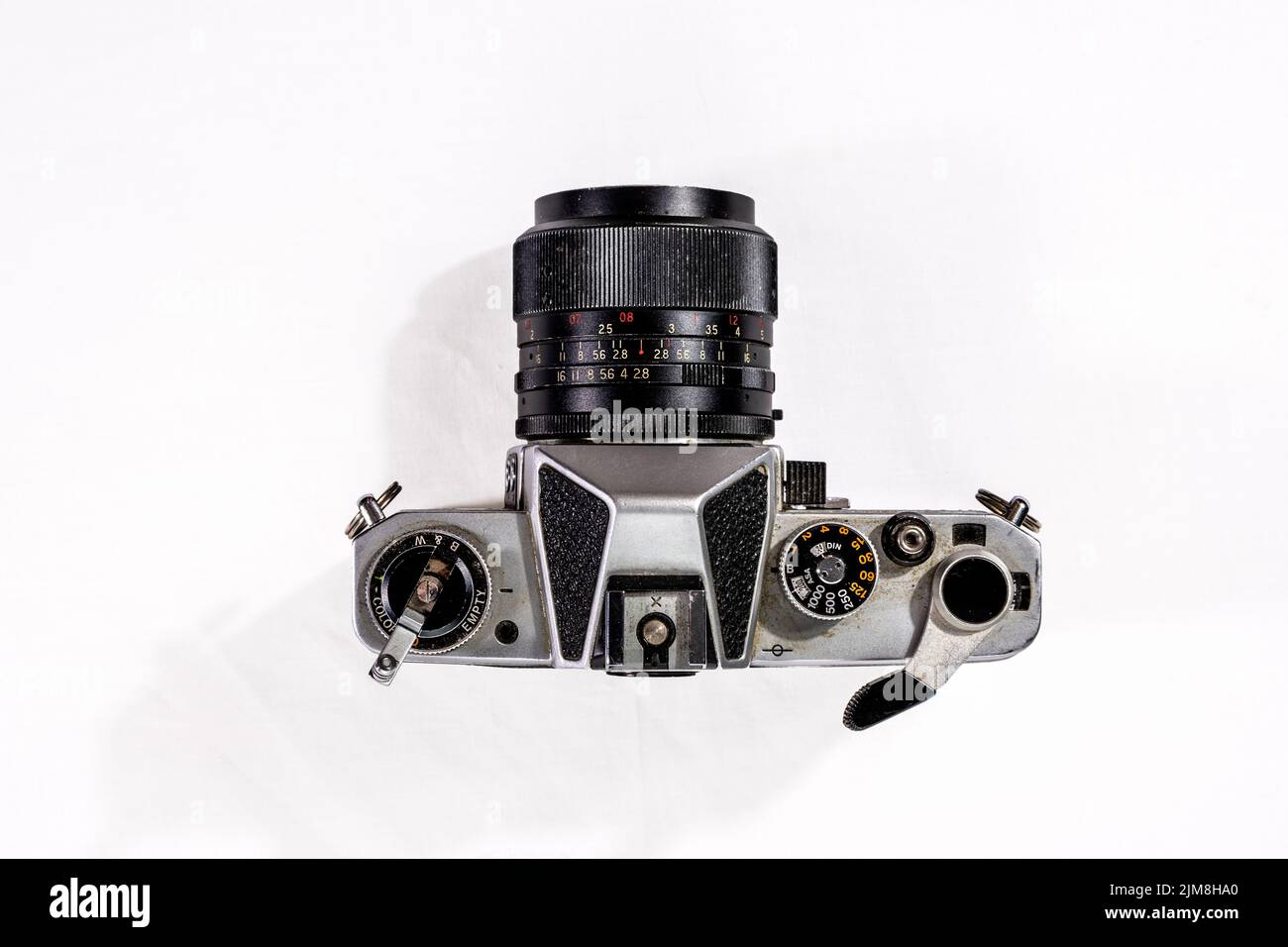 retro analog camera. View from above Stock Photo Alamy