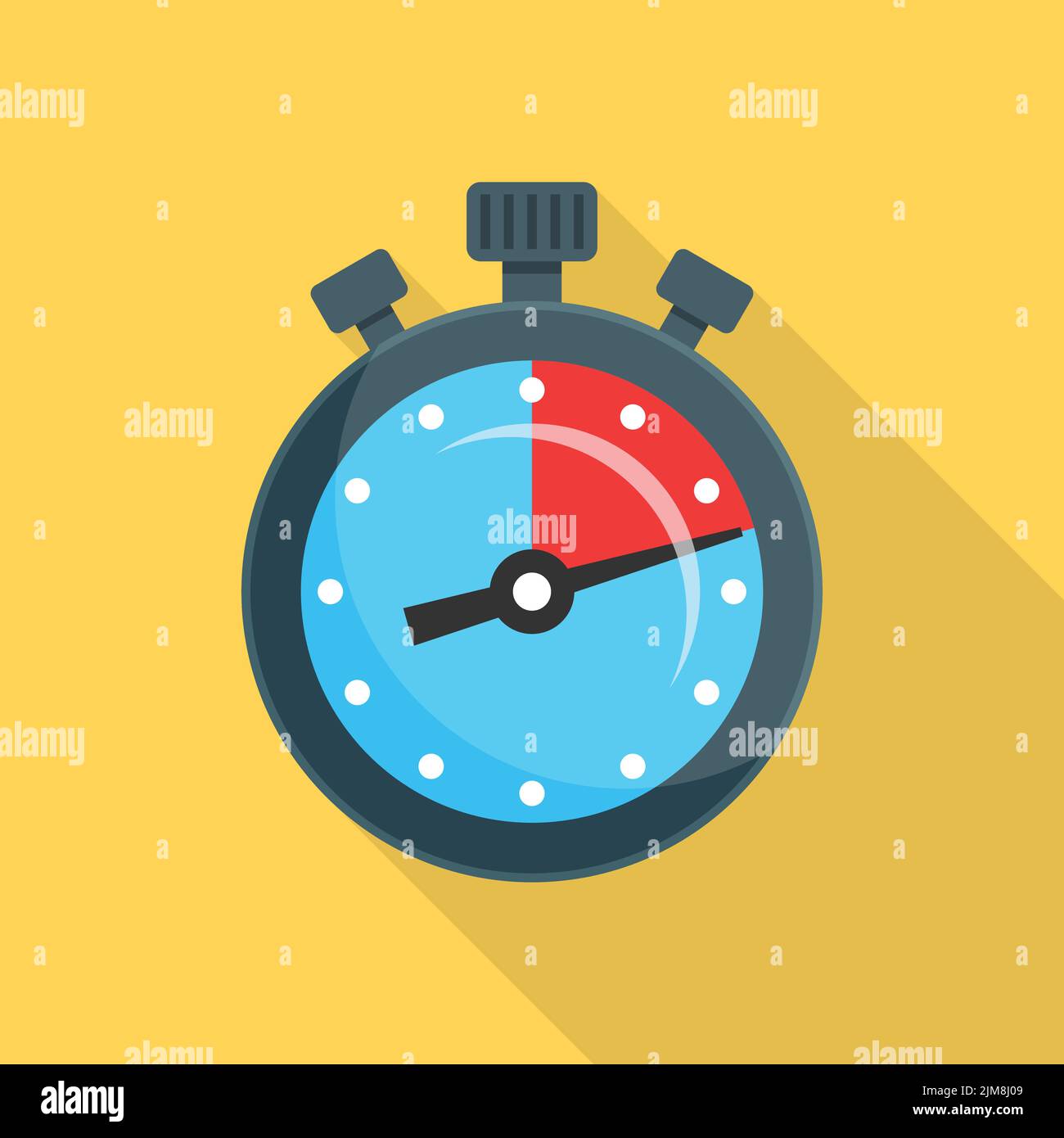 Stopwatch icon illustration in flat style. Timer vector illustration on