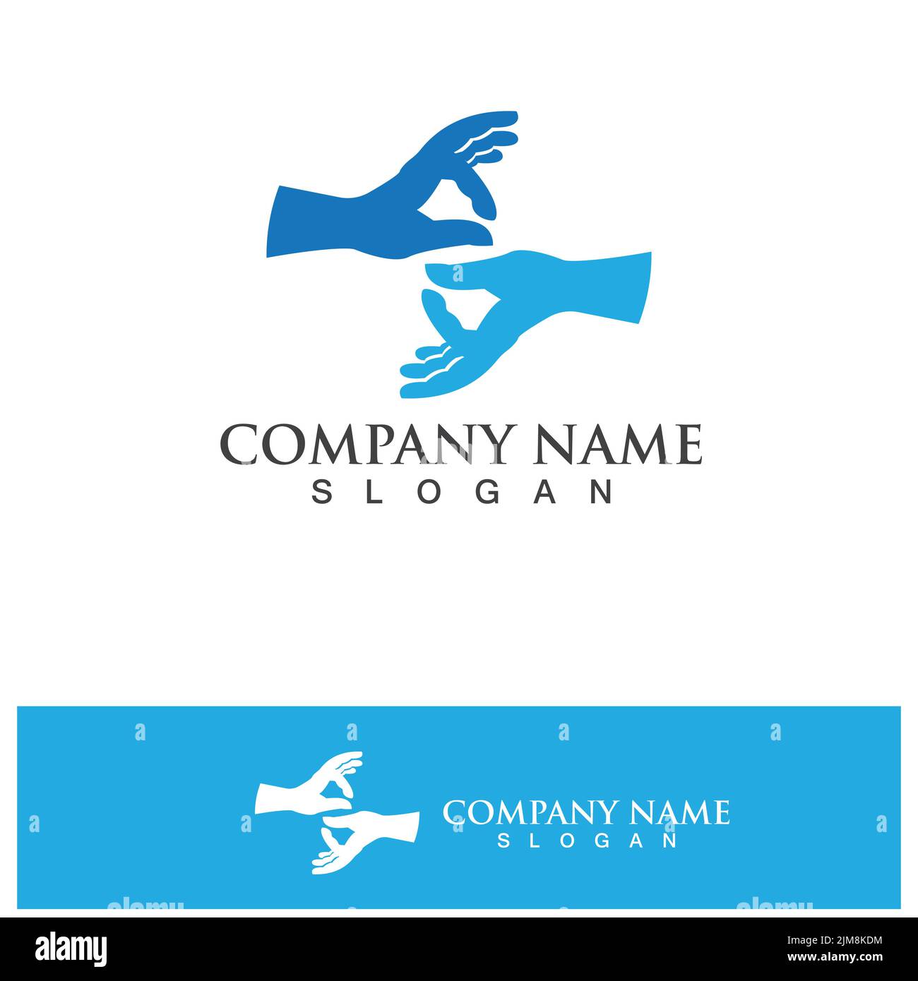 Hand help logo and symbols template icons app Stock Vector Image & Art ...