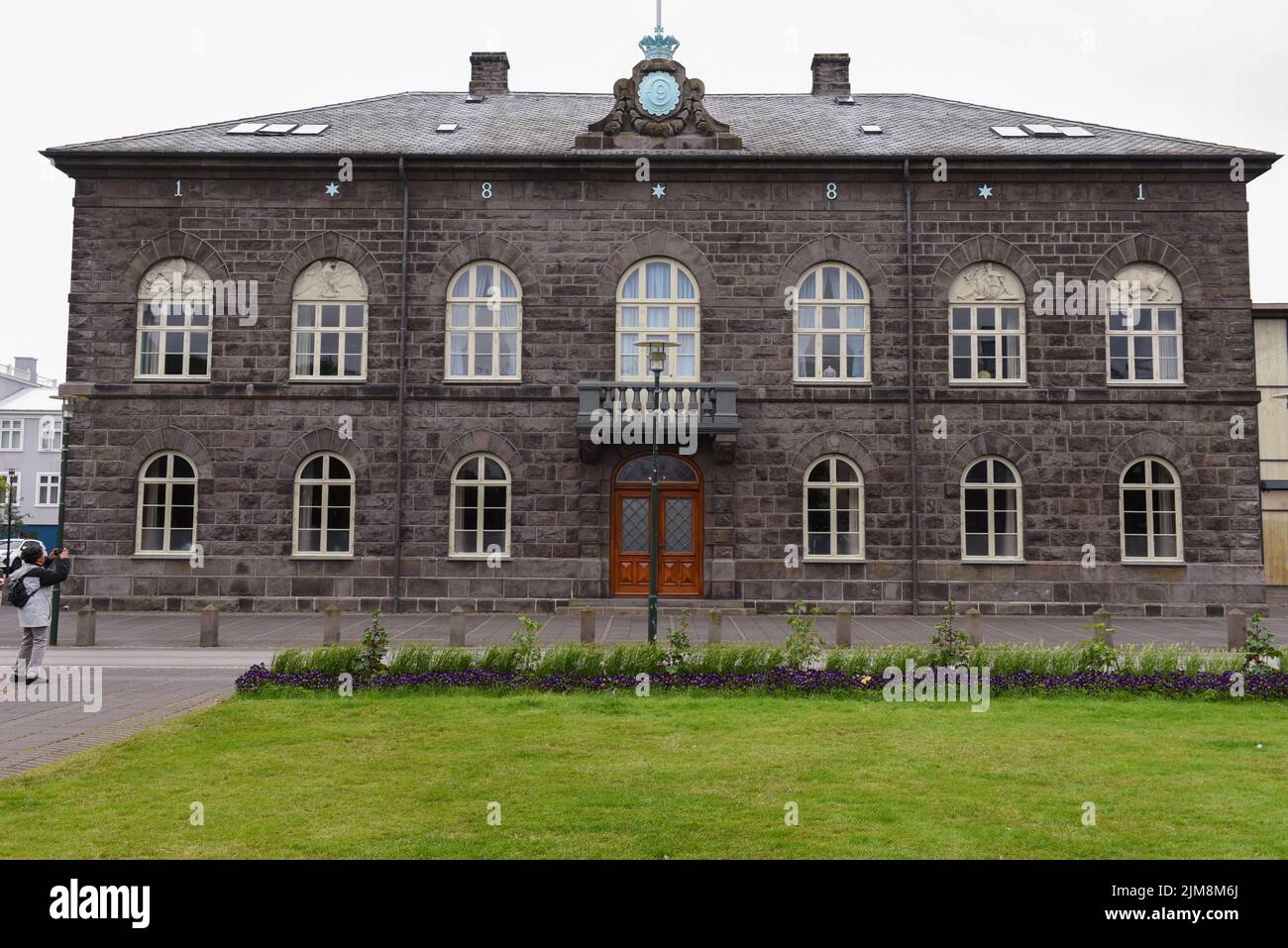 Reykjavik, Iceland - 10 July 2022: traditional house at Reykjavik on Iceland Stock Photo