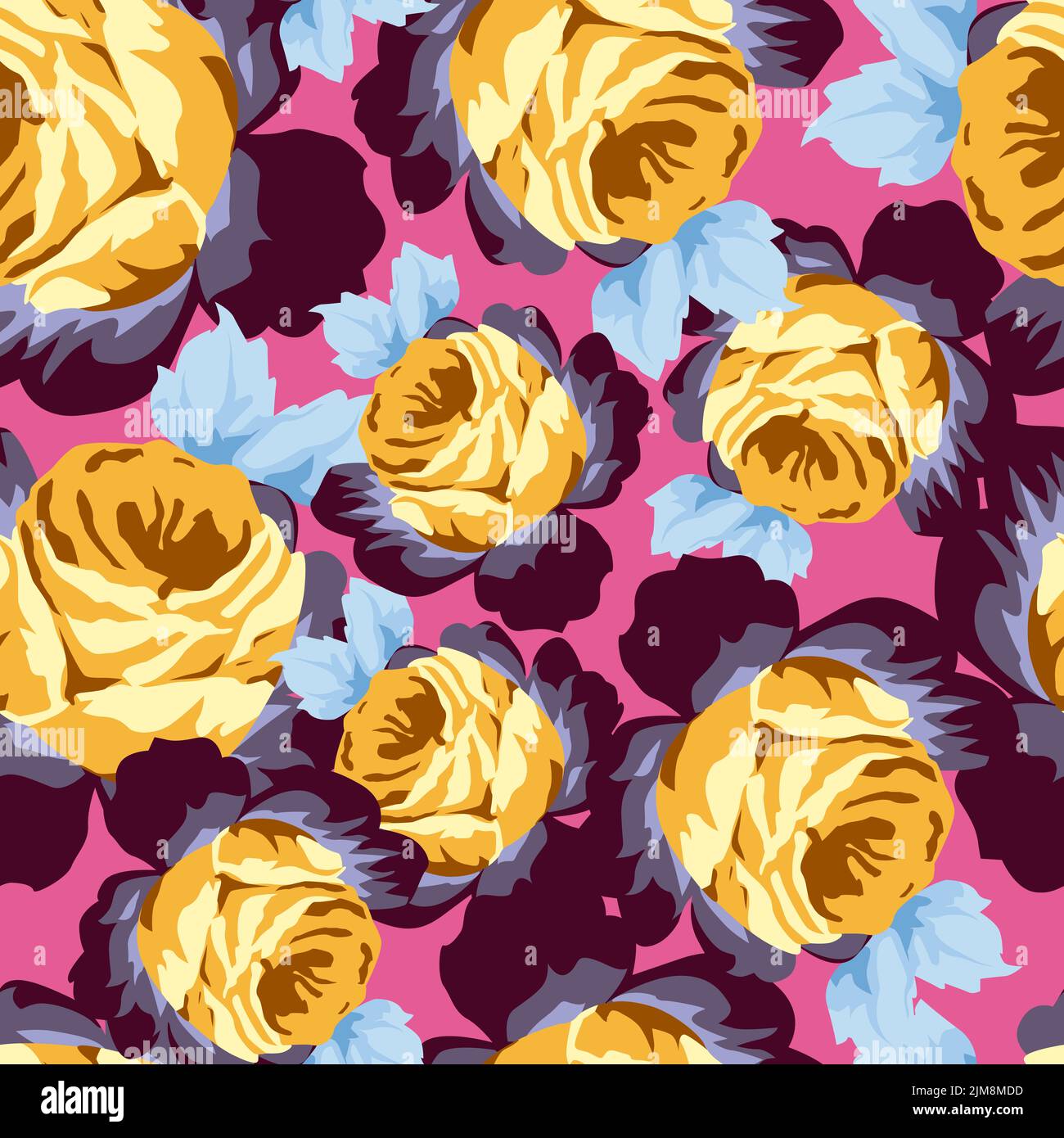 Seamless Rose Pattern Stock Photo - Alamy